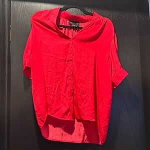 Pink button down blouse